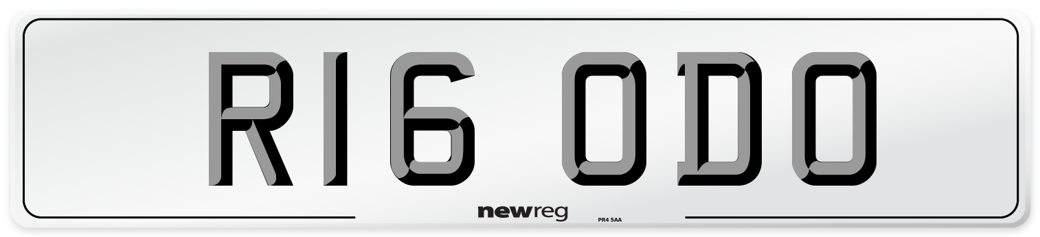 R16 ODO Number Plate from New Reg